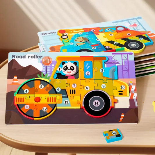 Ignite Imagination & Learning with the Mini Mover Puzzle Board – Road Roller!